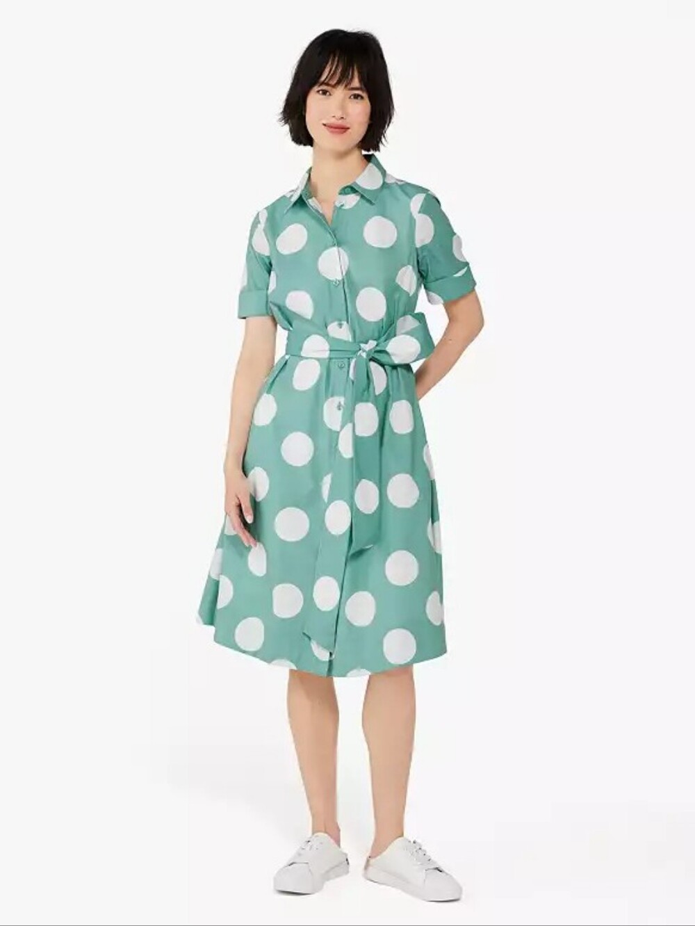 KATE SPADE Grand Dot Midi Shirtdress